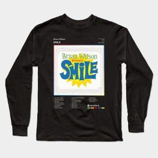 Brian Wilson - Smile Tracklist Album Long Sleeve T-Shirt